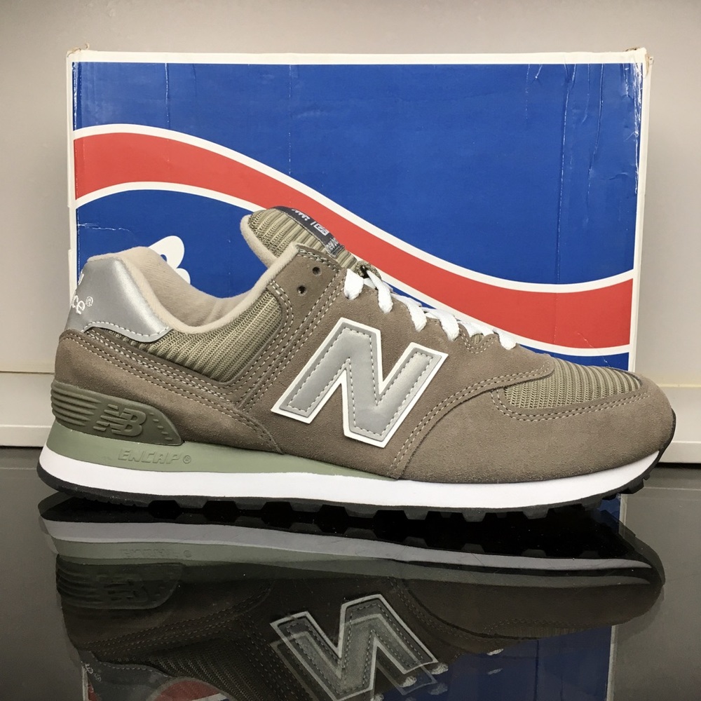 New Balance Grey Suede Mesh 574 Core - Picture 3 of 5